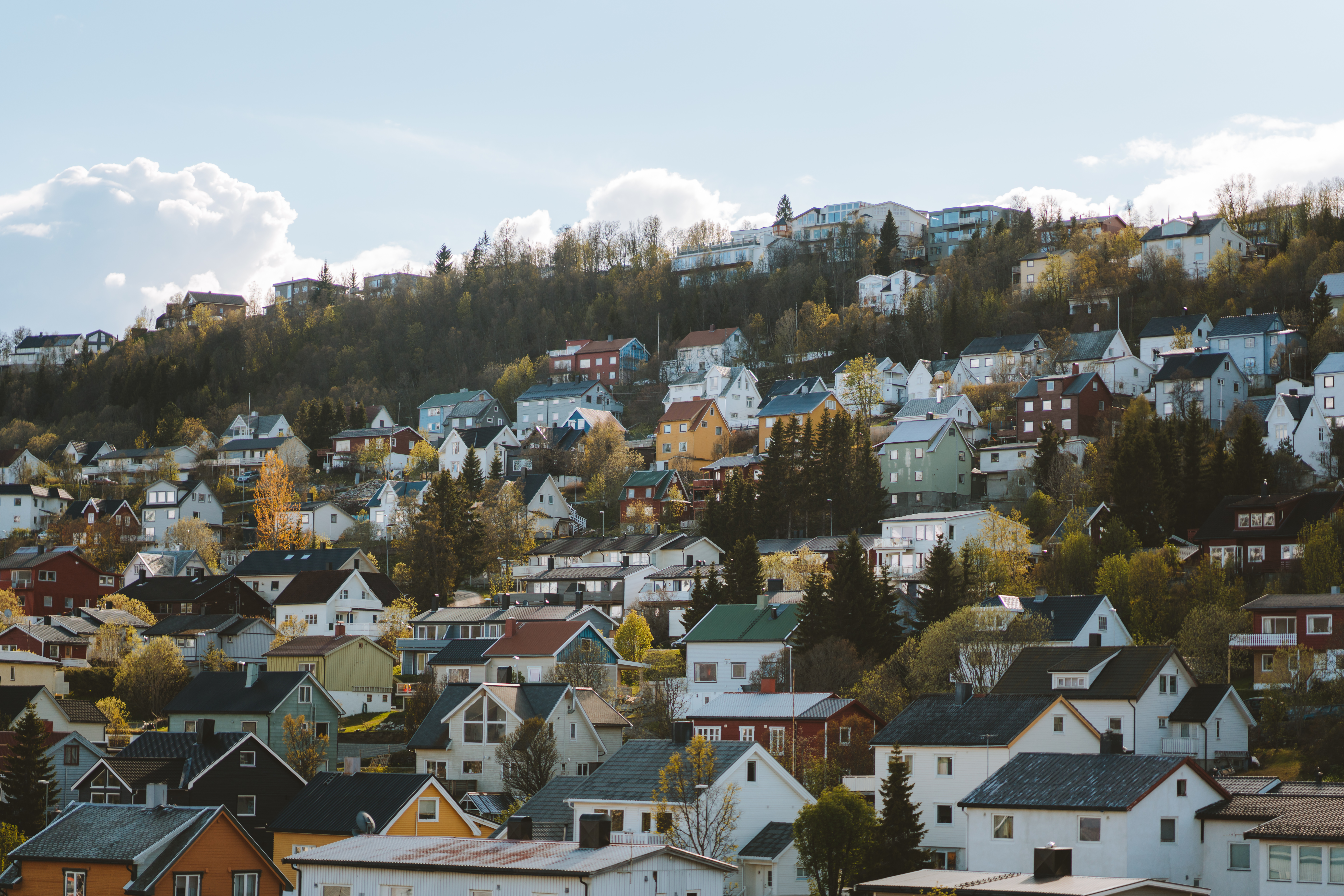 Tromso summer Nordics Scandinavia Norwegian houses architecture neighborhood