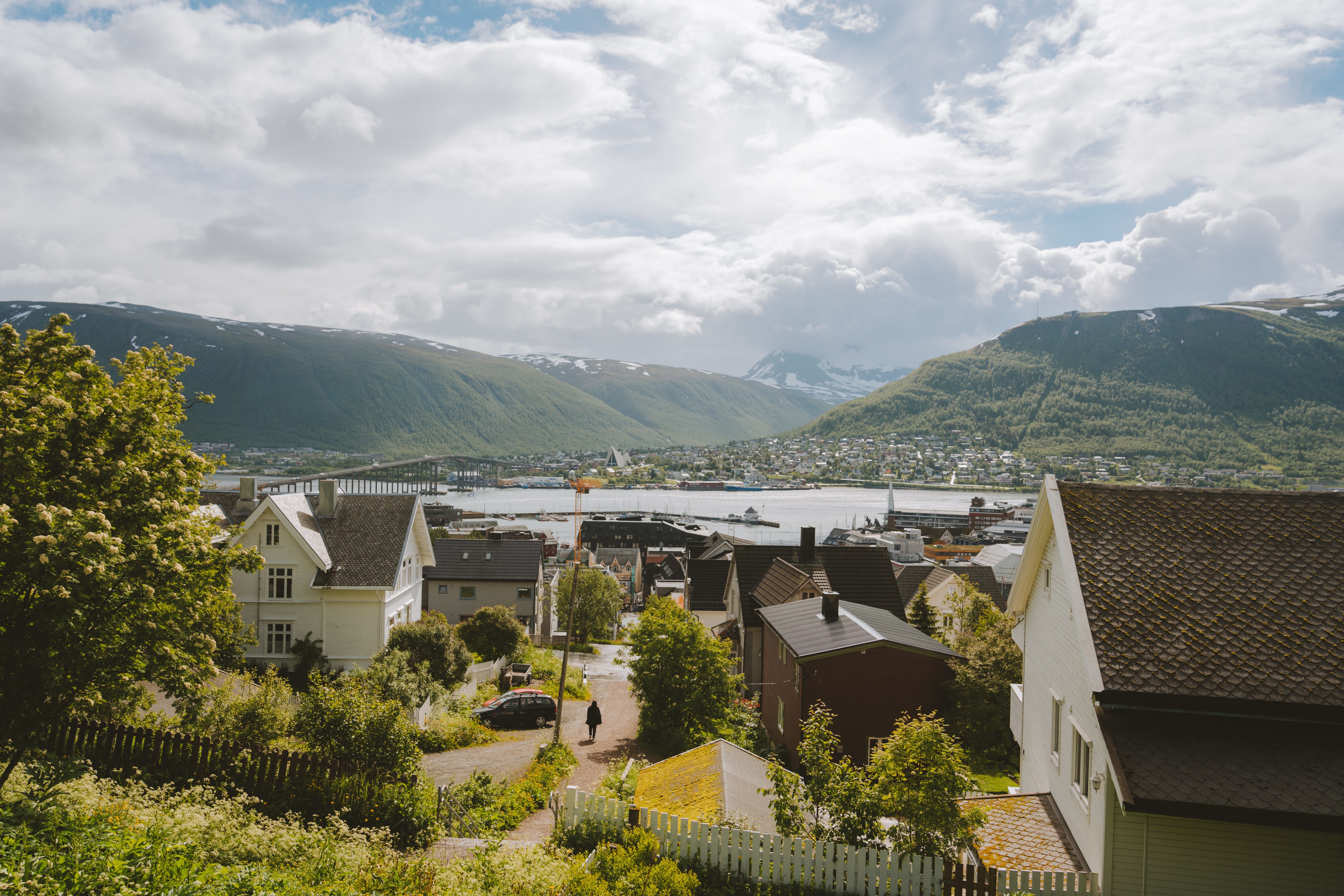 Tromso summer Nordics Scandinavia Norwegian houses architecture neighborhood
