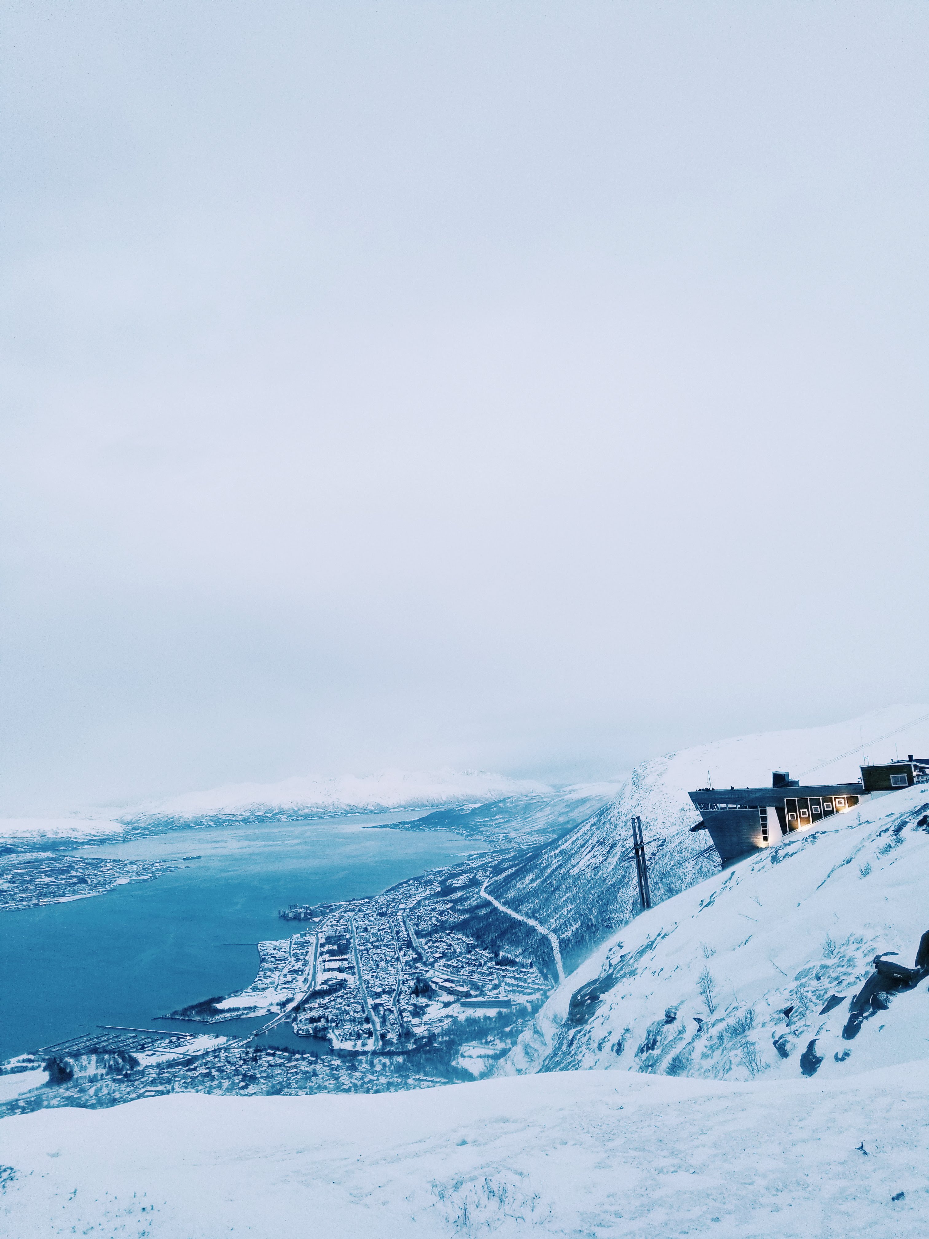 Tromso Fjellheisen cable car Solliveien winter destination Scandinavia