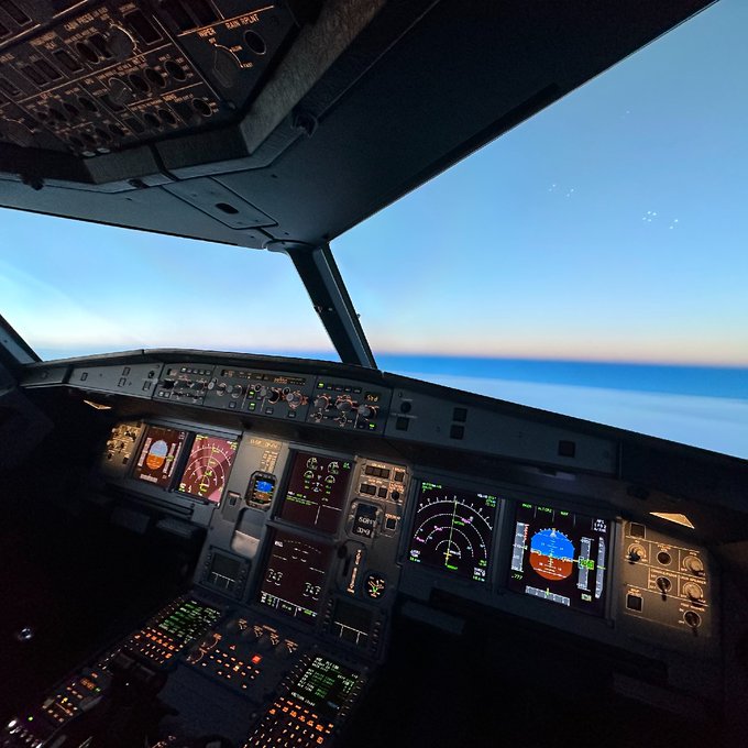 scandinavian airlines cockpit travel airplane