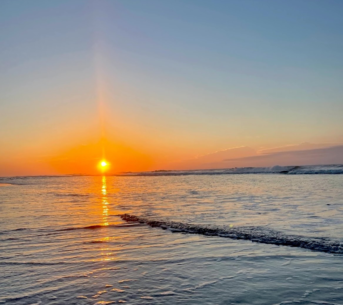 sunrise topsail ocean north carolina surf city waves sea summer