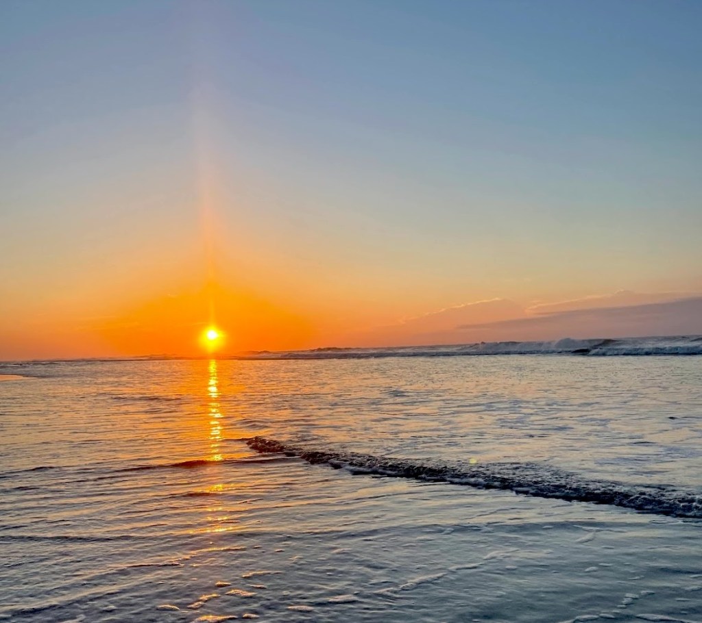 sunrise topsail ocean north carolina surf city waves sea summer
