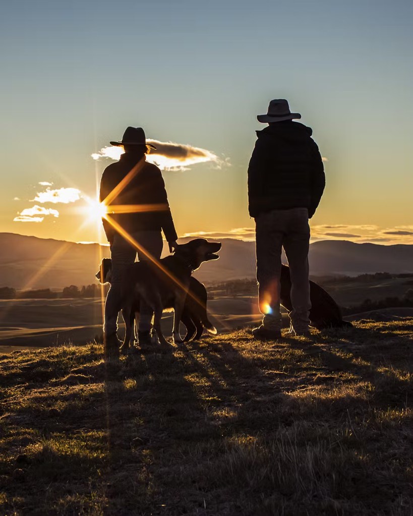 cowboys american west mountains sunset hills country loro piana farmers