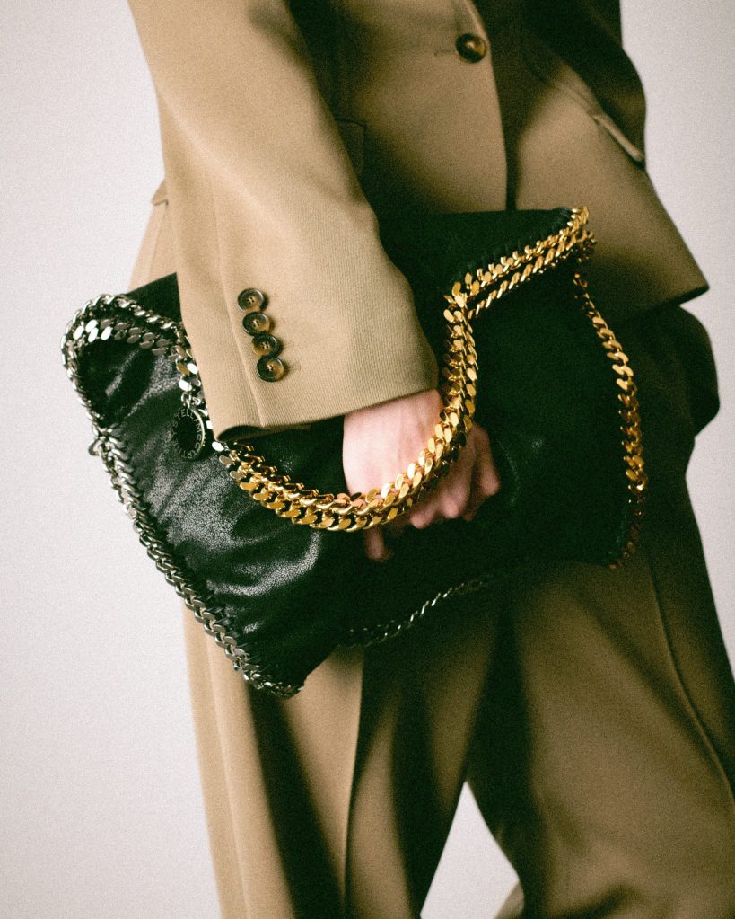 stella mccartney falabella bag luxury fashion suit style consumerism work