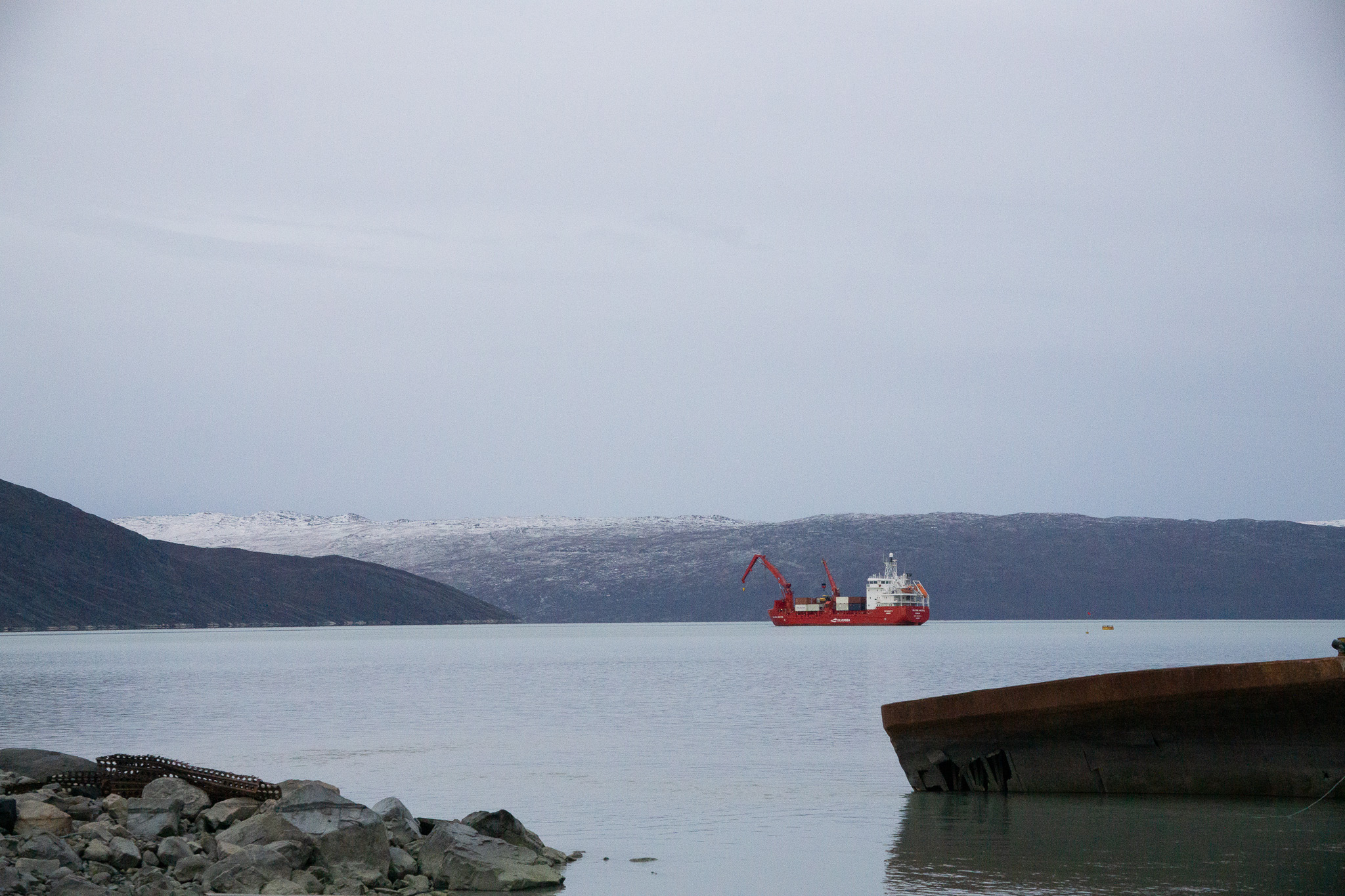 Old Camp Kangerlussuaq Greenland fishing boat