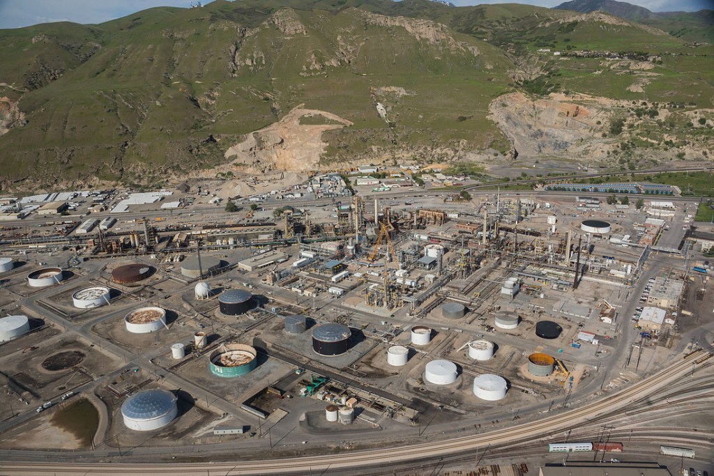 great salt lake refinery utah water climate change conservation blue sky mountains american west drought