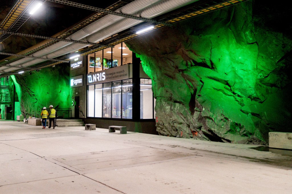 Lefdal Mine Datacenter artificial intelligence rock mining
