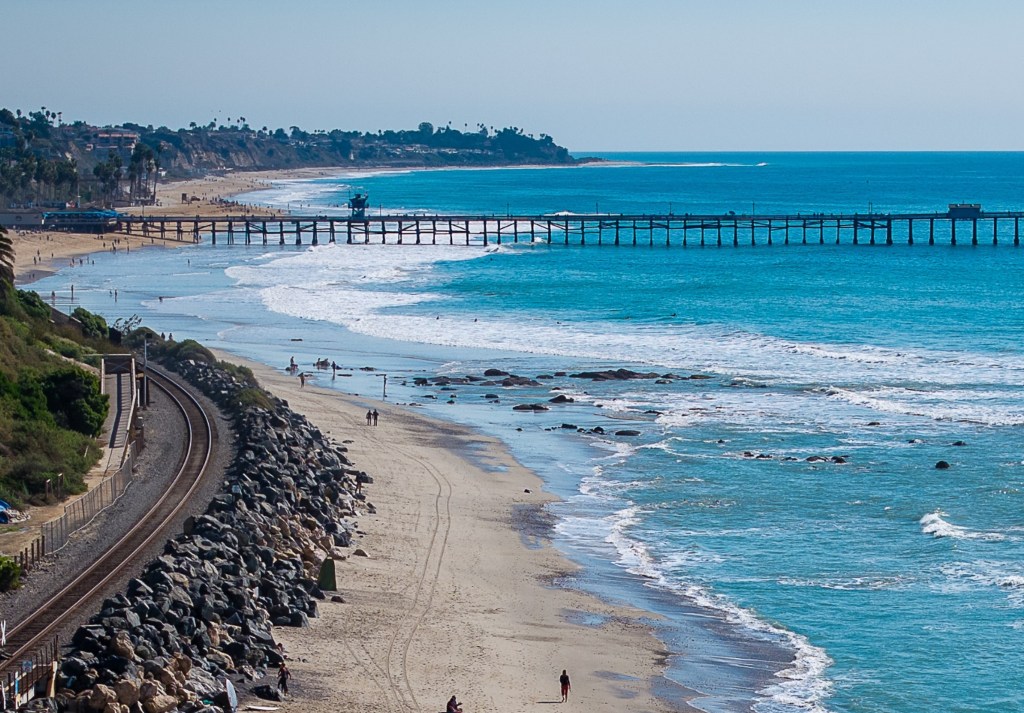 Save Our Beaches San Clemente riprap train ocean beach shore coast surf summer california